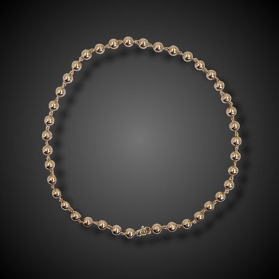 Vintage collier van roségouden kralen - #1