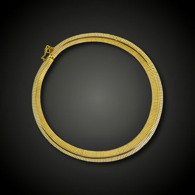 Vintage gouden tubogas collier - #2