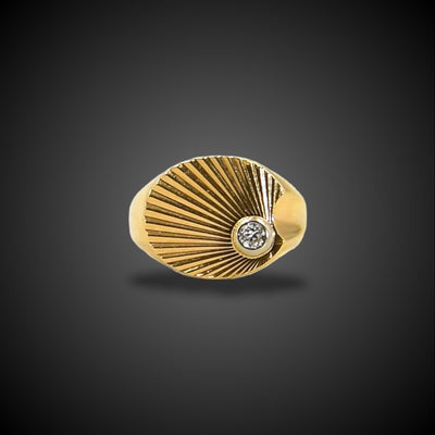 Vintage gouden ring met stralenkrans - #1