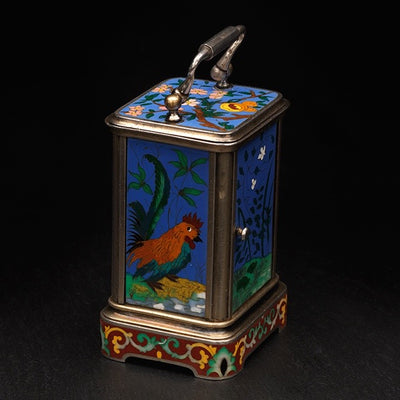 Enamelled travel clock Japonisme - #3