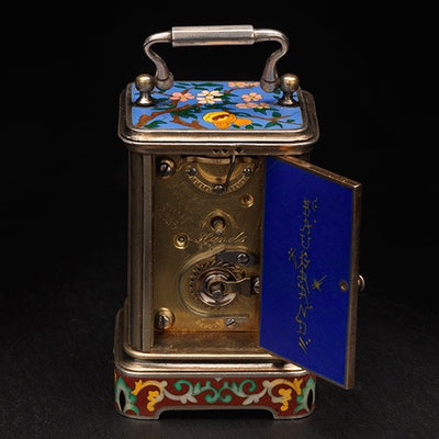Enamelled travel clock Japonisme - #6