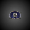 Vintage Italiaanse ring met email en diamant - #1