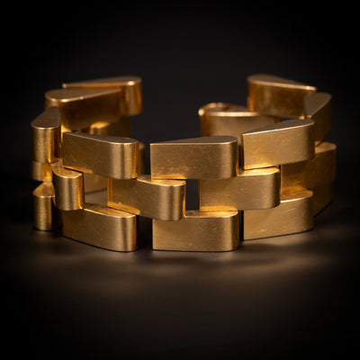 Retro tank bracelet in 18 carat gold - #1