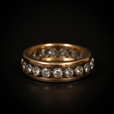 Vintage alliance ring with diamond - #1