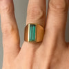 Opvallende gouden ring met groene toermalijn - #4