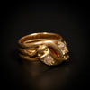 Antieke slangenring met diamant