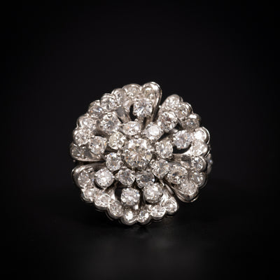 Cocktail ring with 42 brilliant cut diamonds - #2