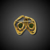 Prachtige gouden broche met nefriet jade - #3
