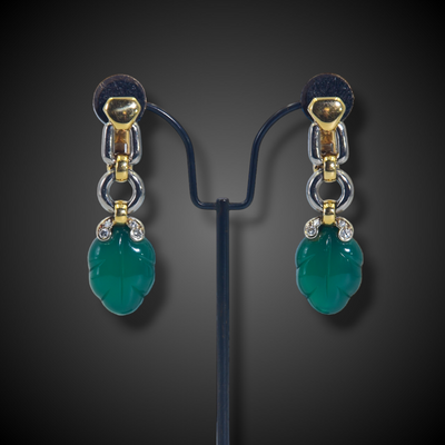 Cartier oorbellen met groen kwarts - #4