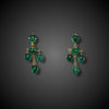 Girandole oorbellen met smaragd van Chiaravalli
