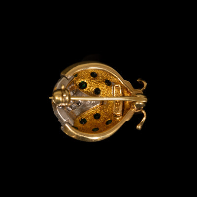 Ladybug brooch with emeralds and diamonds - #2