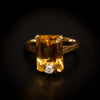 Gouden ring met citrien en diamant - #4