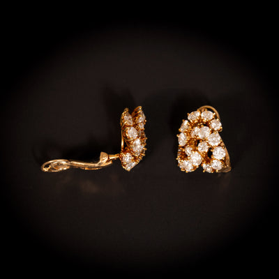 Vintage oorclips met diamant - #2