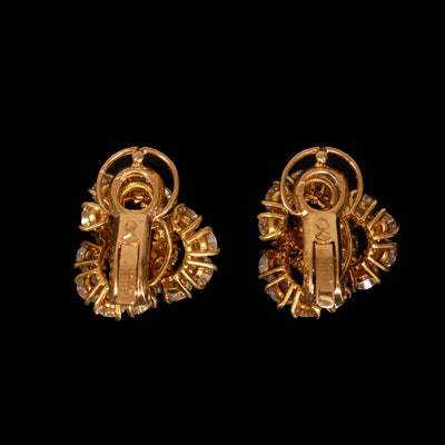 Vintage oorclips met diamant - #3