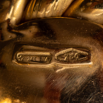 Vintage gouden oorbellen met parels - #3