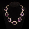 Antique necklace with amethyst and natural pearls