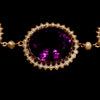 Antique necklace with amethyst and natural pearls - #5