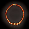 Vintage necklace with gold and cornelian beads - #4