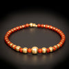 Vintage necklace with gold and cornelian beads - #3