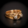 Antieke slangenring met oudslijpsel diamanten - #4