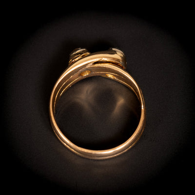 Antieke slangenring met oudslijpsel diamanten - #2