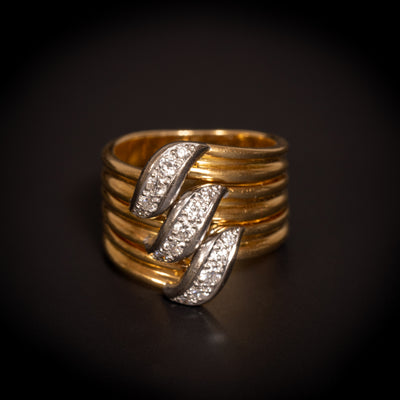 Vintage gouden ring met diamant - #1