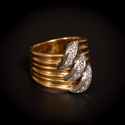 Vintage gouden ring met diamant - #4