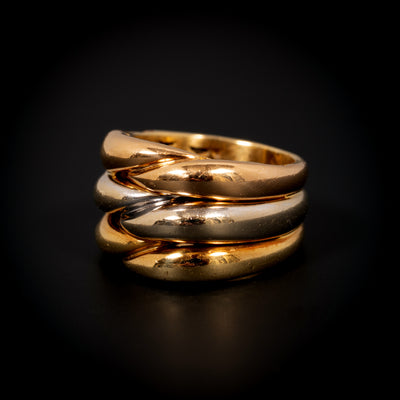 Vintage bandring drie kleuren goud - #2