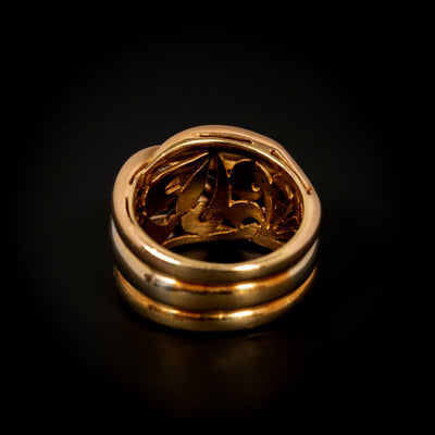 Vintage bandring drie kleuren goud - #4