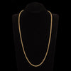 Gold necklace with textured bi-color links - #1