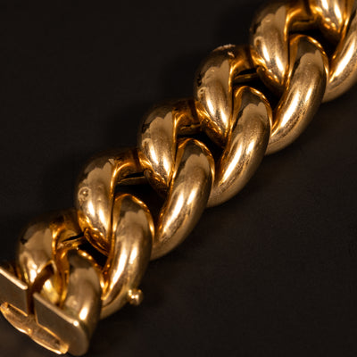 Vintage gouden armband van gourmetschakels - #3