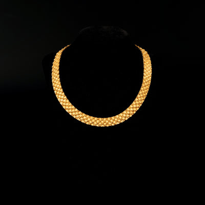 Choker necklace with textured gold - #3