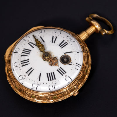18e eeuws gouden zakhorloge in prachtige kast - #4
