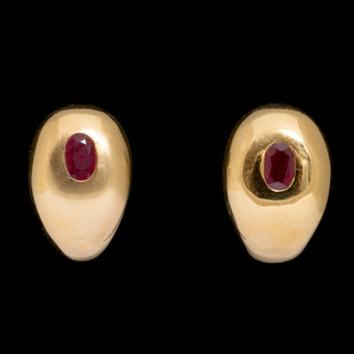 Gouden oorbellen met robijn Fred Paris - #1