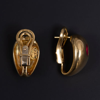 Gouden oorbellen met robijn Fred Paris - #2