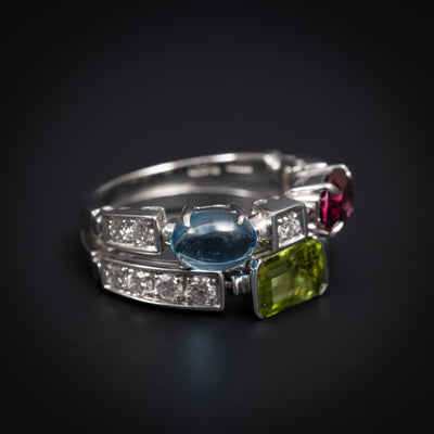 Witgouden Bvlgari ring met diamant en edelstenen - #2