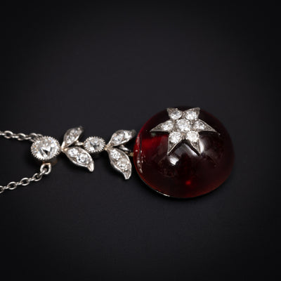 Antieke granaten hanger met ster - #4