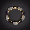 Gouden armband met cabochon geslepen amethist en chalcedoon - #3