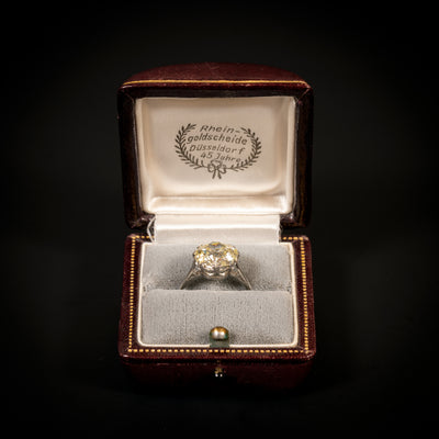 Solitaire in platinum with old-cut diamond - #5