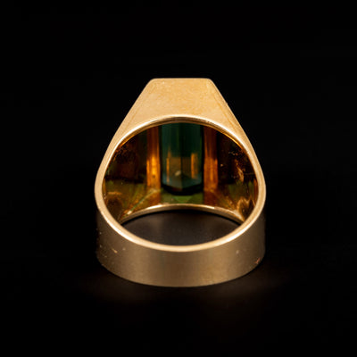 Opvallende gouden ring met groene toermalijn - #2