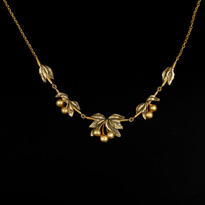 Art Nouveau necklace with cherries - #4