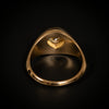 Gouden ring met hartvormige diamant