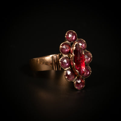 Antieke gouden ring met granaat - #3