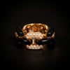 Gold, enamel and diamond ring - #1