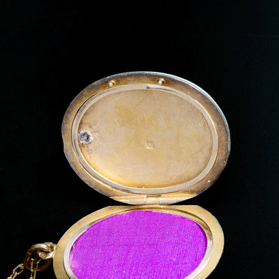 Russian medallion with green translucid enamel - #3