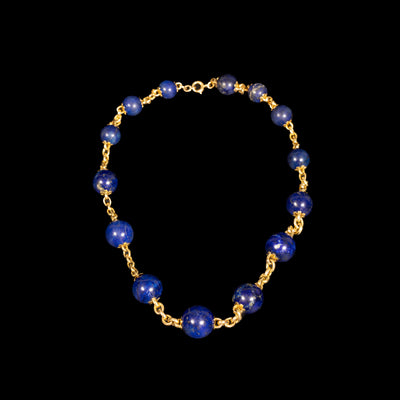 Antiek gouden collier met lapis lazuli - #3