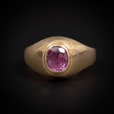 Antique gold ring with ruby - #3