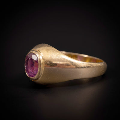 Antique gold ring with ruby - #4
