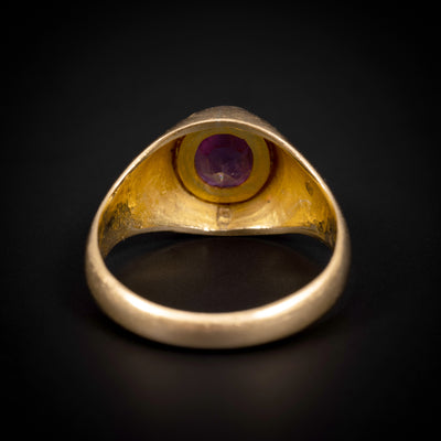 Antique gold ring with ruby - #2