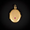 Gold medallion with ruby - #1